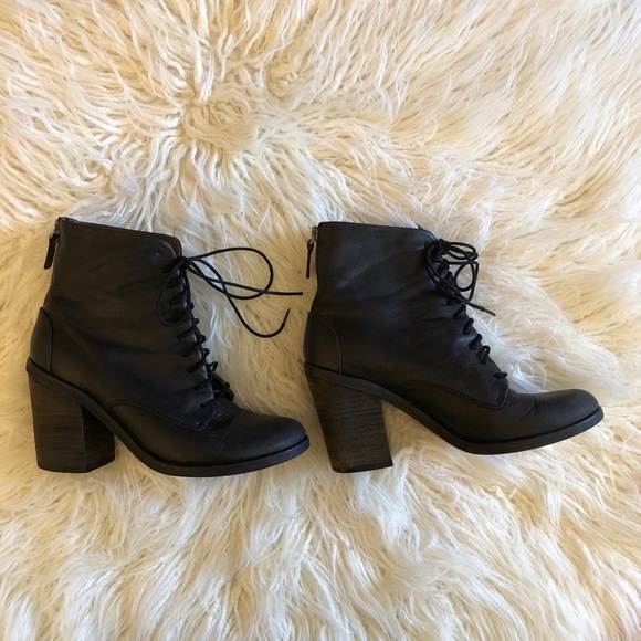 Bacio 61 Black Lace Up Bootie - Picture 5 of 15